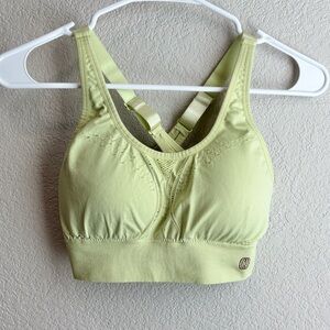 Balance Collection Lime Green Seamless Laser Cut Padded Sports Bra M/L
